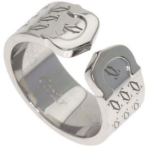 CARTIER 18k Silver 2C Ring #51